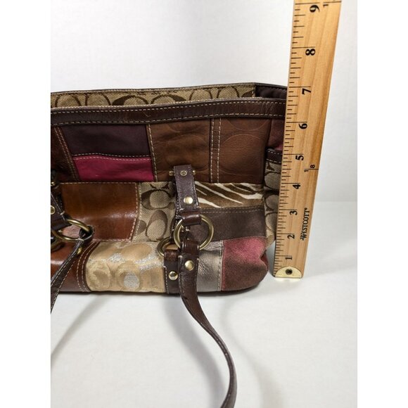 Coach Legacy Limited Edition Holiday Patchwork Leather Tote Bag Purse - Picture 9 of 16